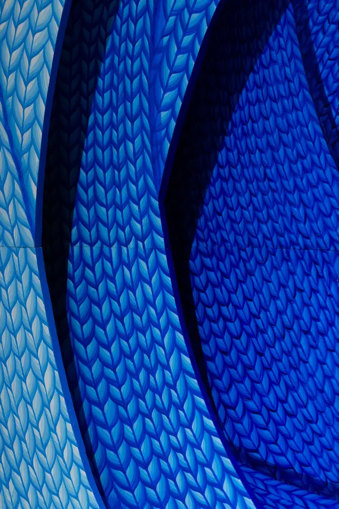 Blue installation detail