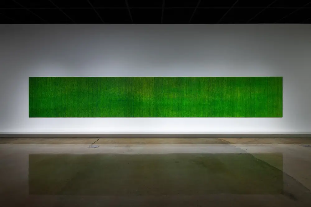 Long green painting by Jeong Wookyung