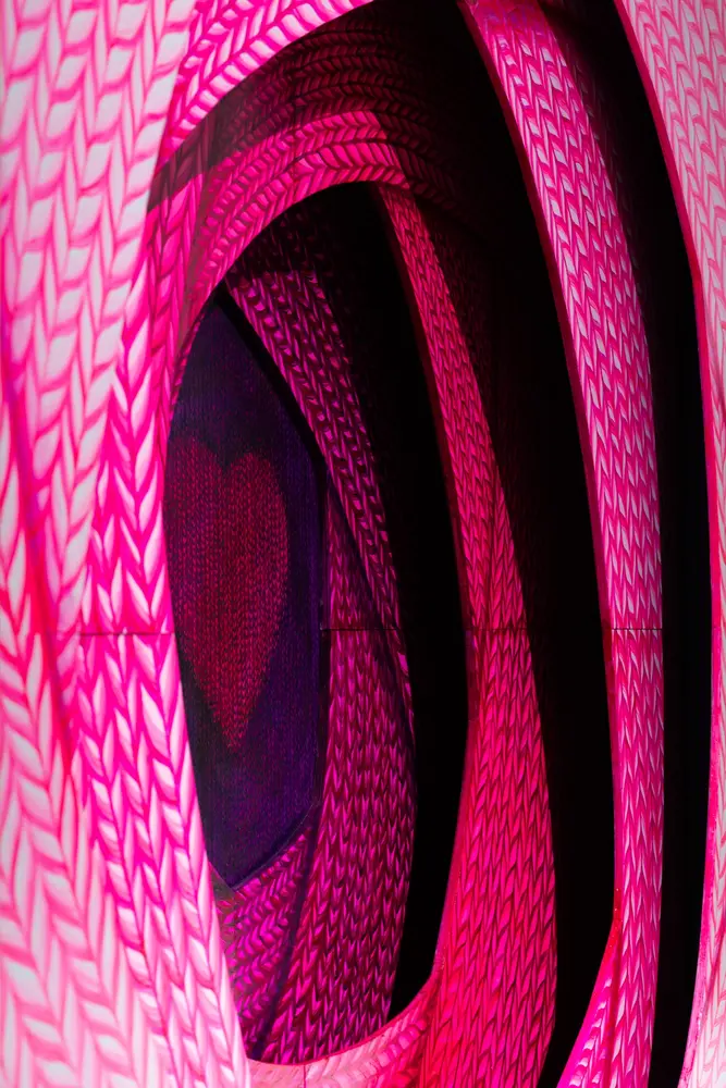 Pink installation detail