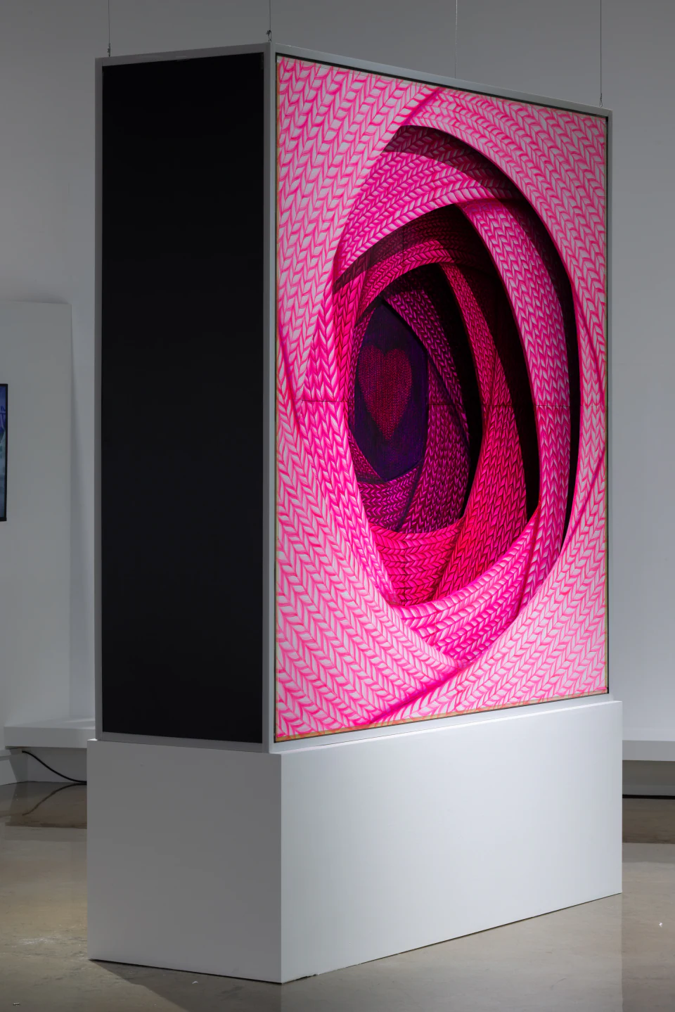 Pink installation side view